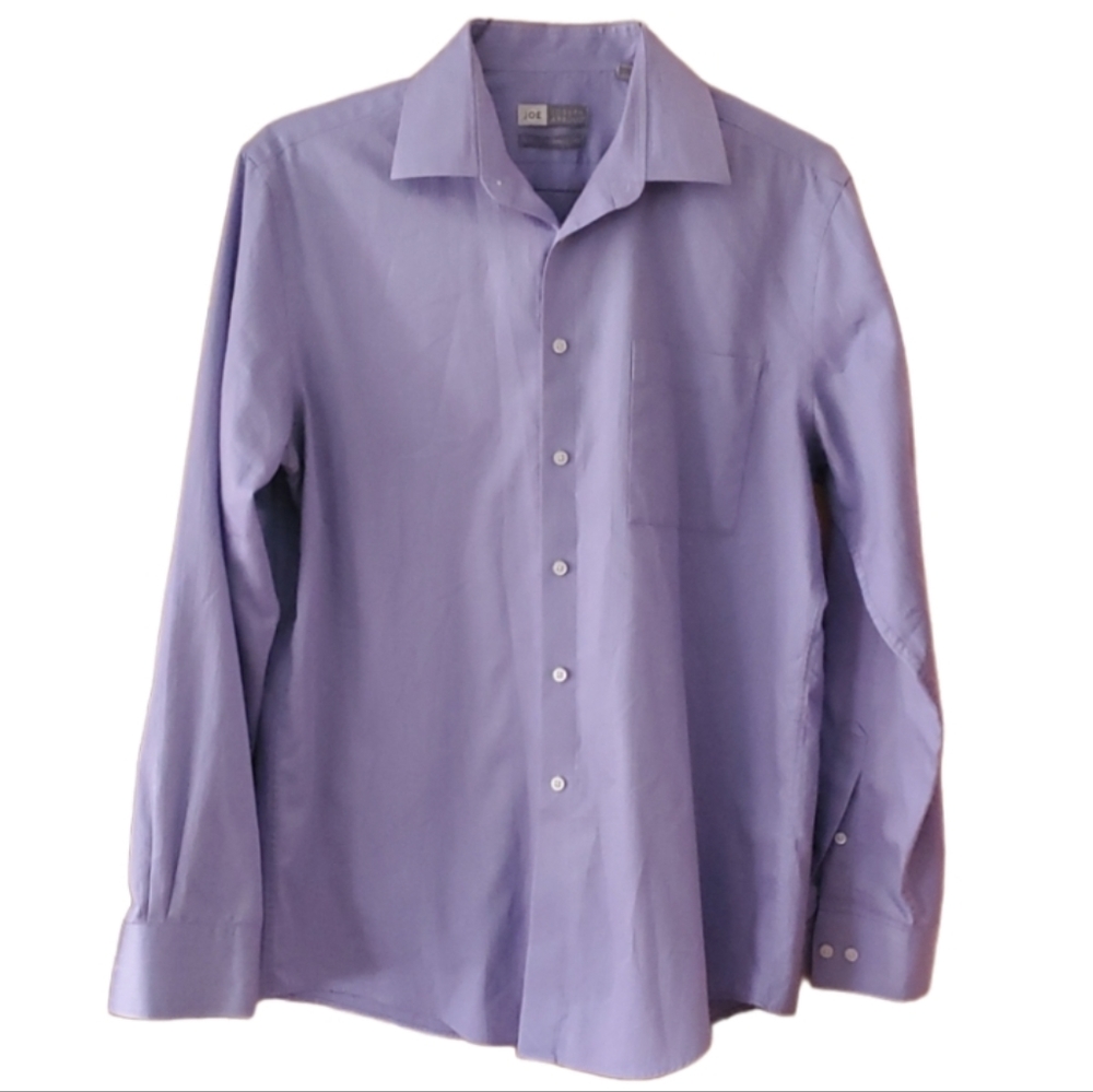 Joe Joseph Abboud Mens Lavendar Slim Fit Buttondown Shirt Size 16 34-35
